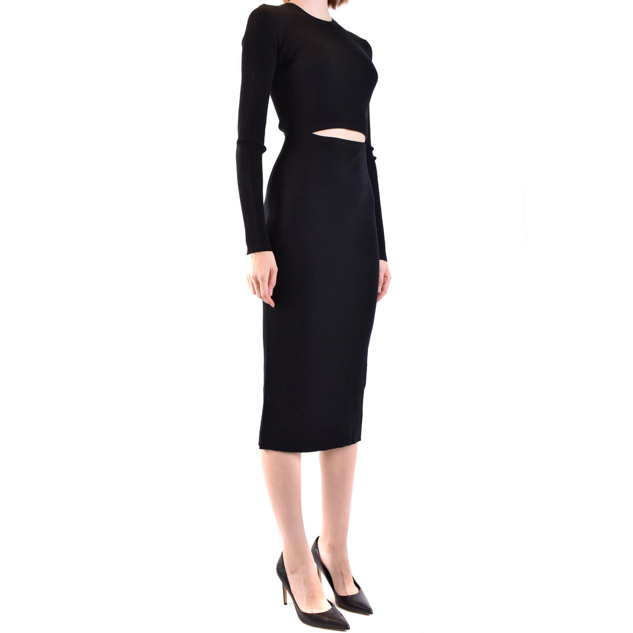 2428895 Diesel Abito Nero Donna Lana Maniche Lunghe