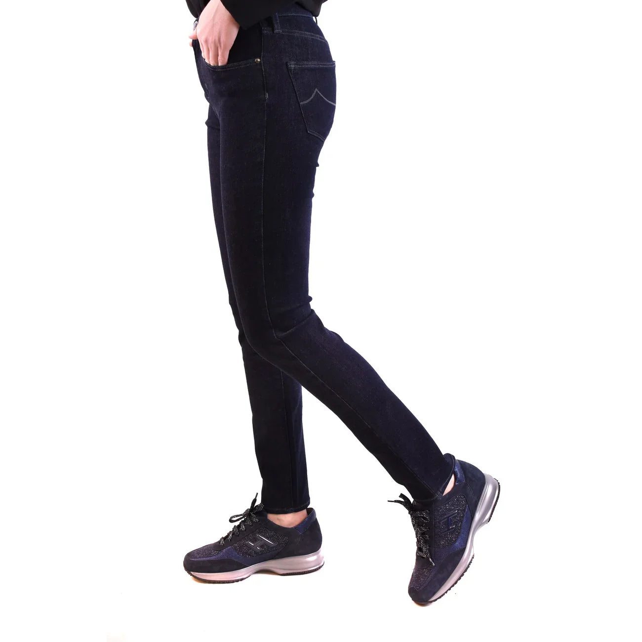 2437797 Jacob Cohen Jeans Blu Cotone Tasche Made Italy Donna