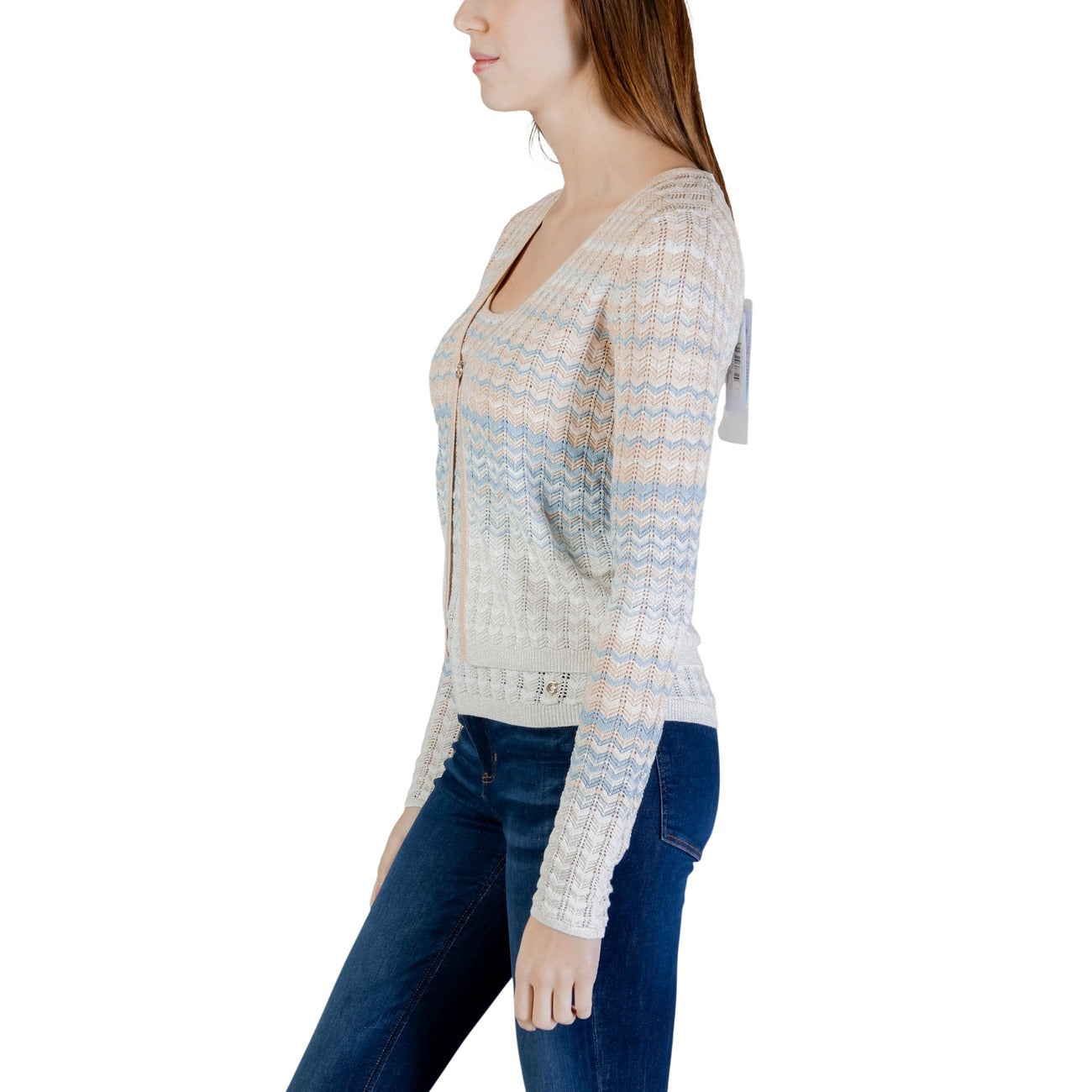 484051 Guess Cardigan Beige Lurex Donna