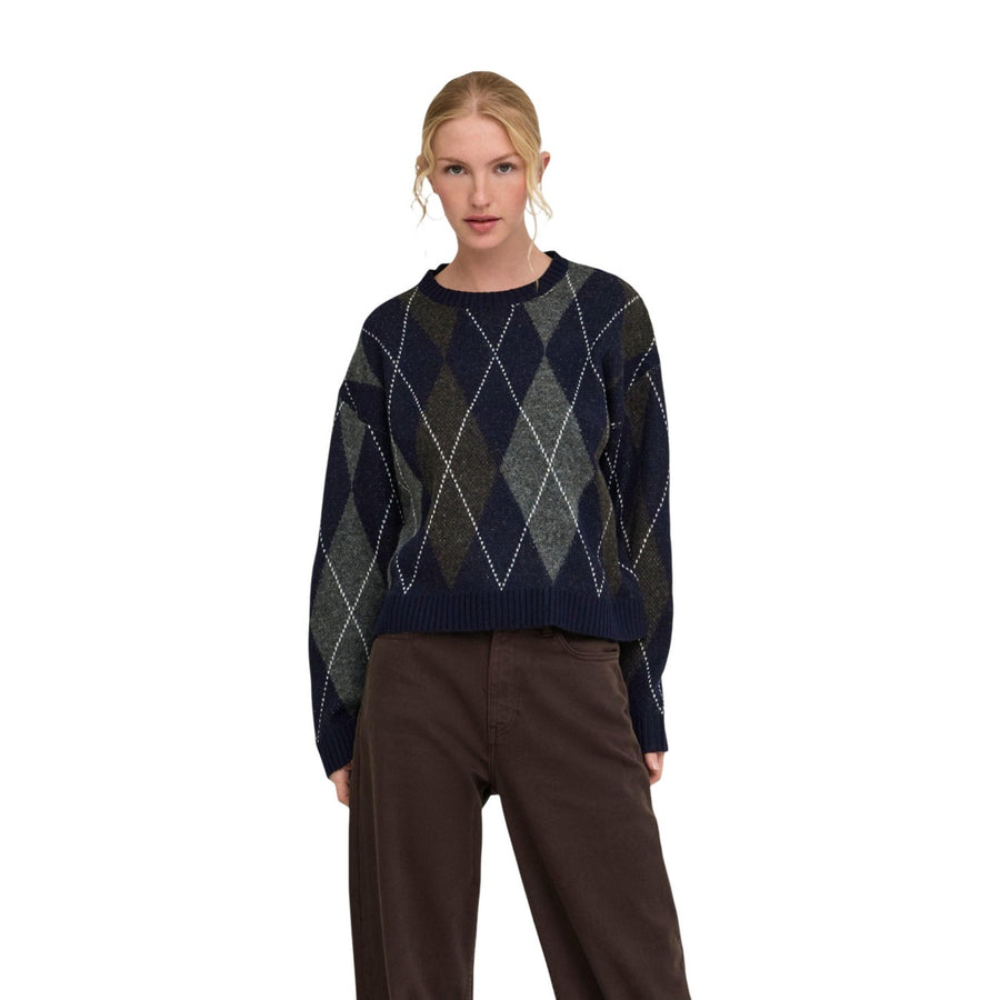 Maglia Donna Onlrhombus Argyle Pullover Knt Noos