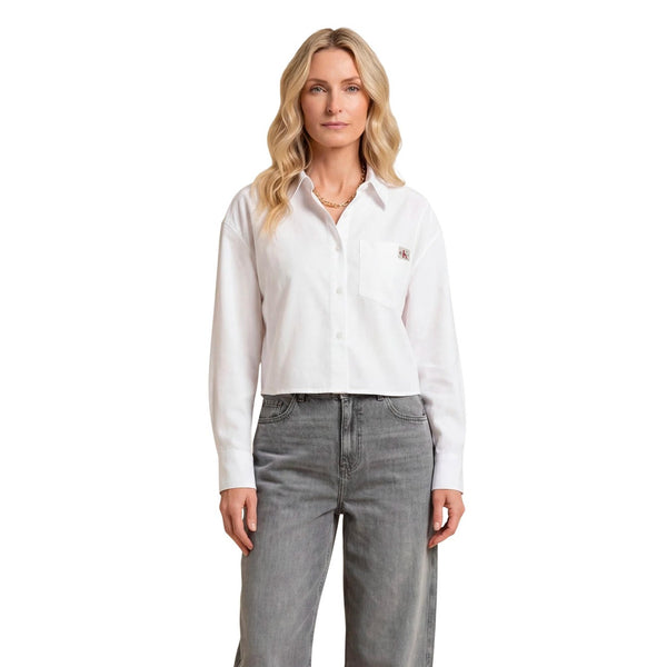 Cotton Poplin Cropped Long Sleeve Shirt LV047F148G Camicia Donna
