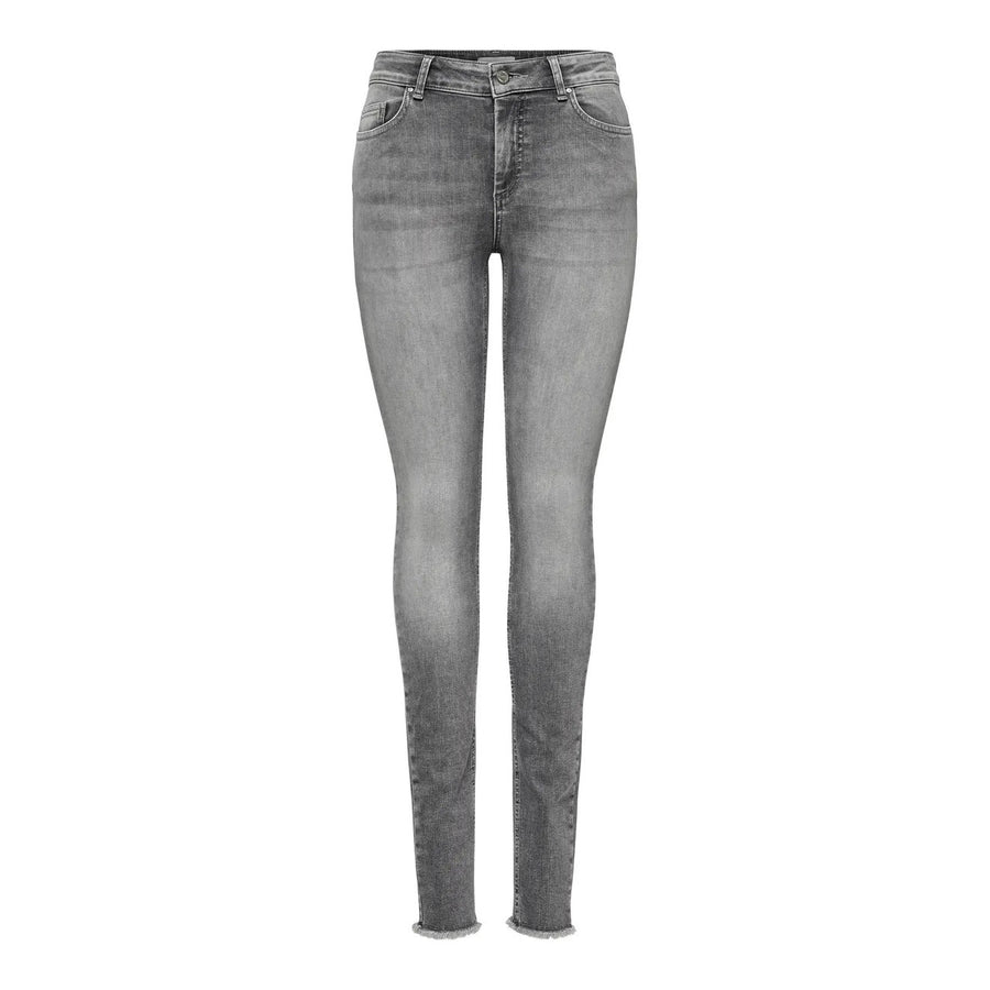 Blush Mid Waist Skinny Raw Jeans Grey Jeans Donna