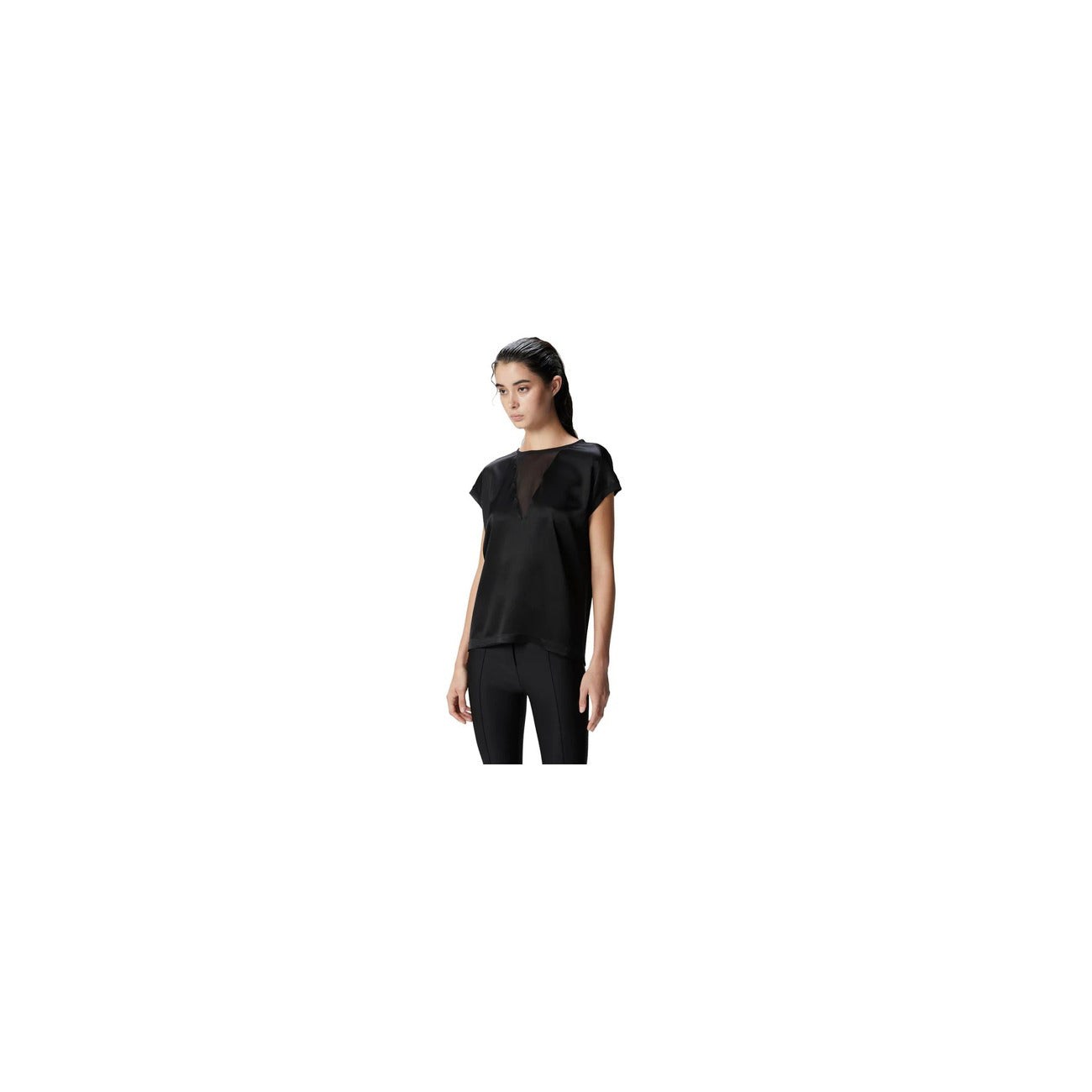 2425161 Pinko Blusa Nera Donna Acetato 91% Poliestere 9%