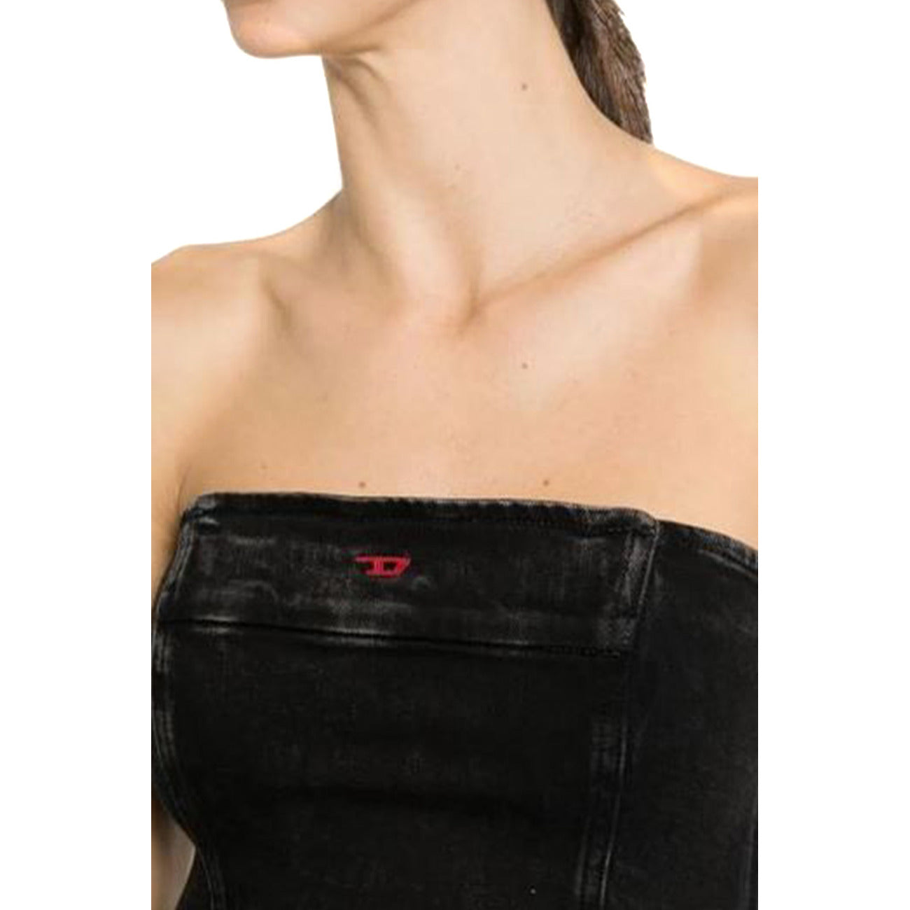 488638 Diesel Top Grigio Effetto Consumato Donna