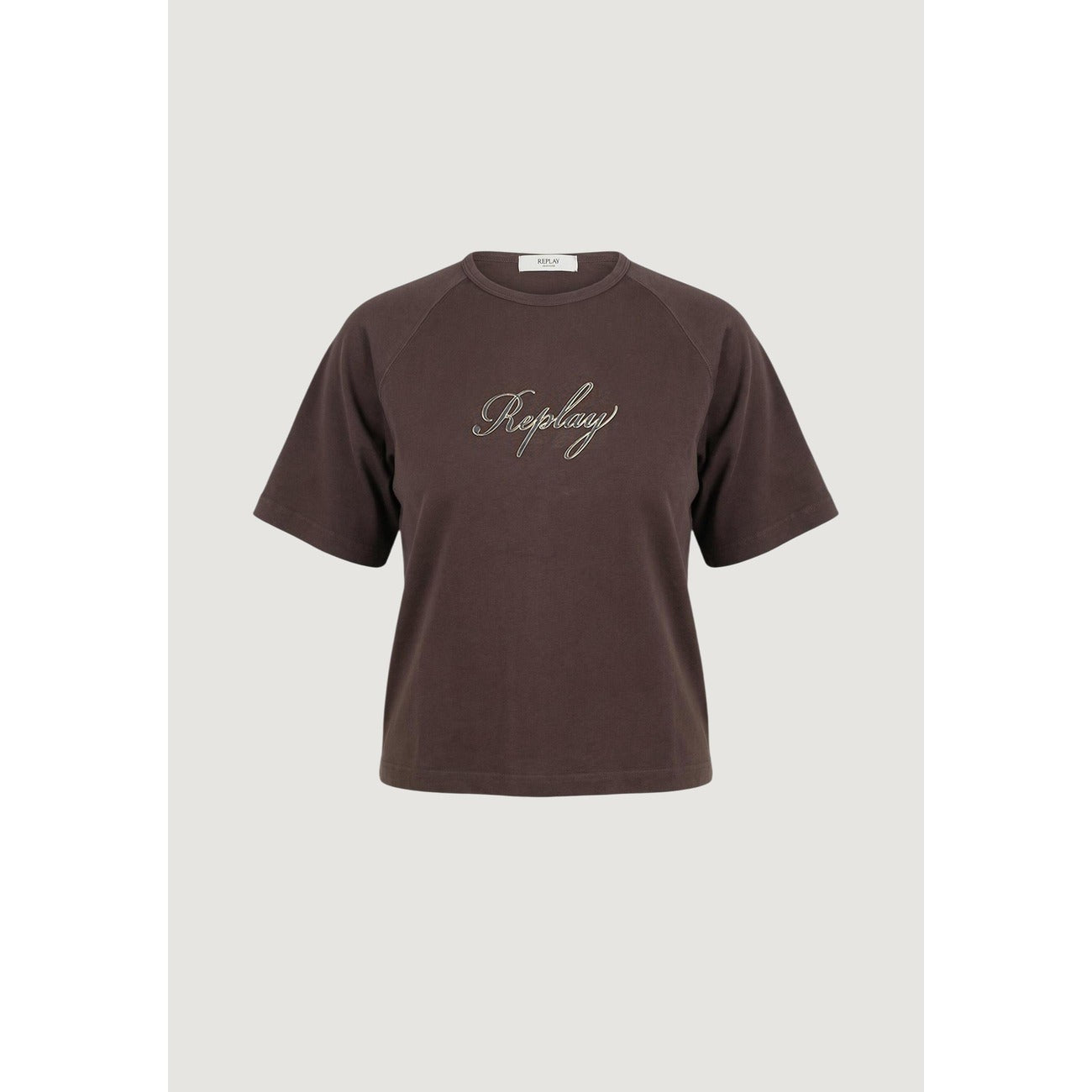 517200 Replay T-Shirt Marrone Maniche Corte Donna