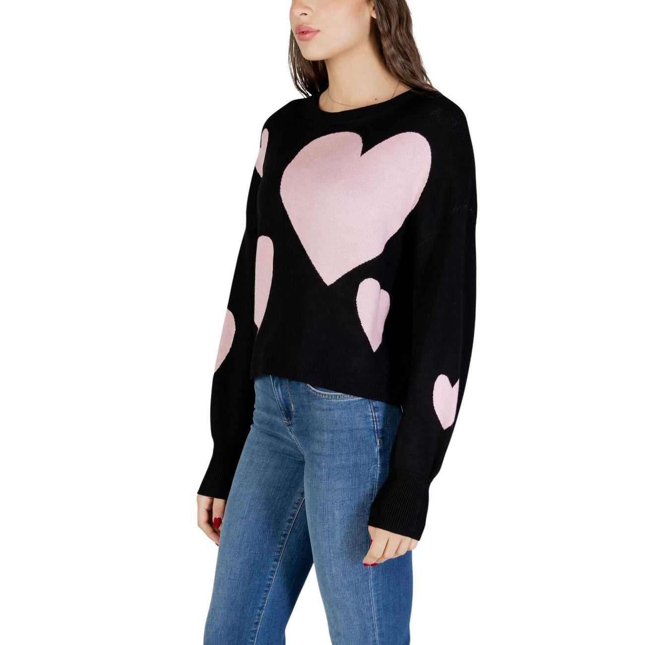 506093 Only Maglia Nera Maniche Lunghe Donna