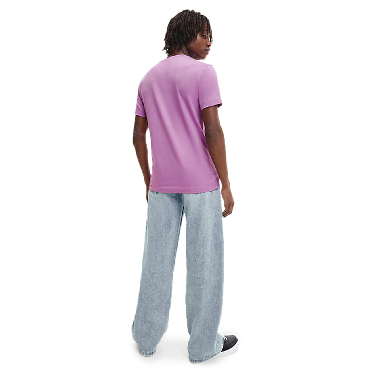 414102 Calvin Klein Jeans T-Shirt Viola Monocromo Uomo