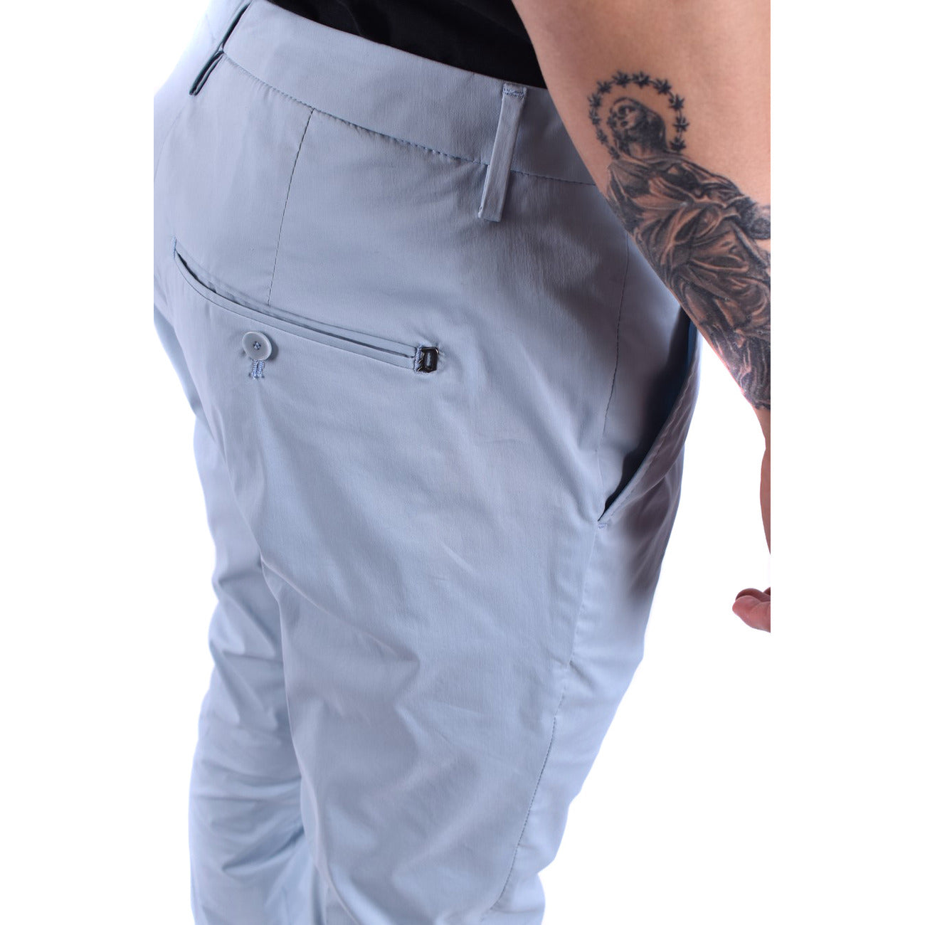2430590 Dondup Pantaloni Azzurro Cotone Elastan Uomo