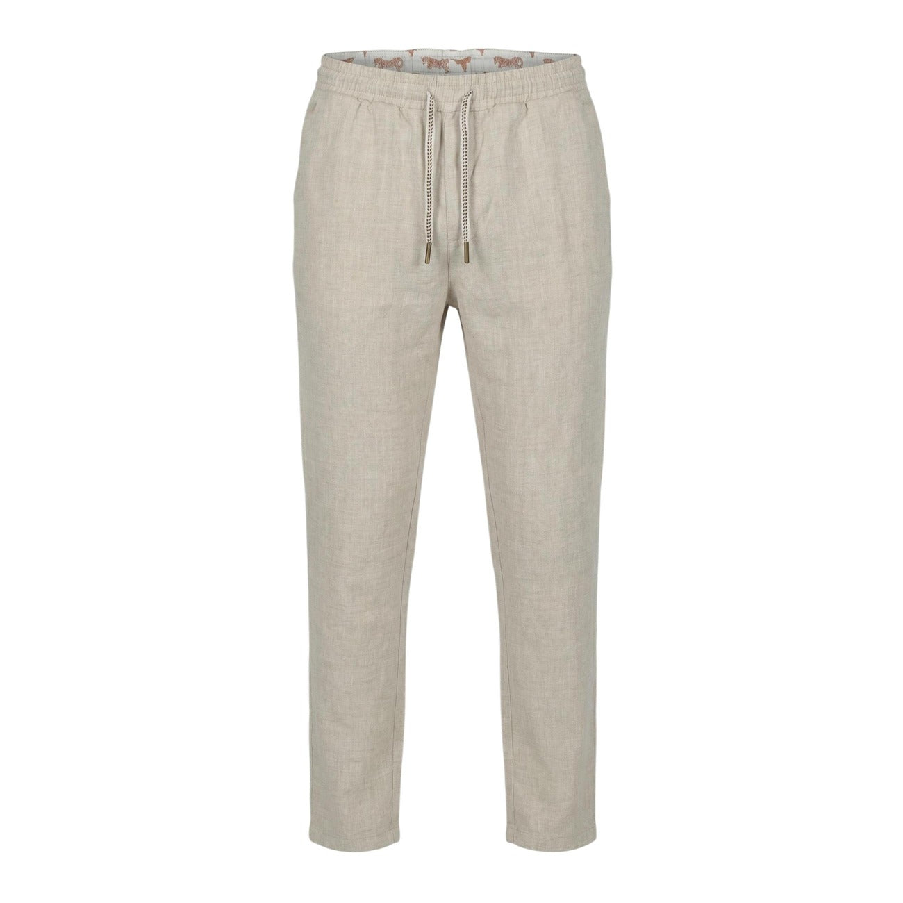 2455902 Gianni Lupo Pantaloni Beige Lyocell Uomo