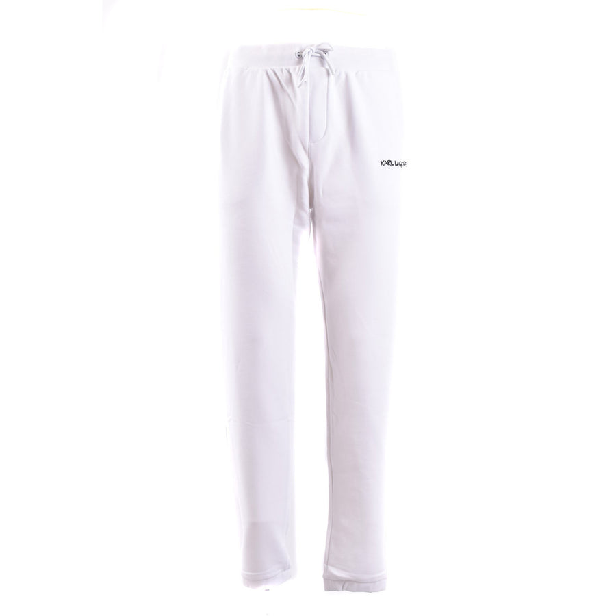 Pantaloni Jogger Slim-Fit con Mini Logo Bianco Ottico