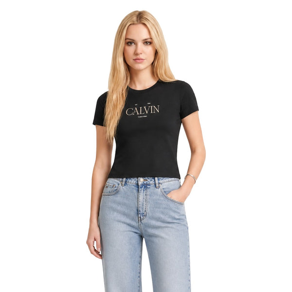Institutional Logo Slim Tee J20J218991 T-Shirt Donna