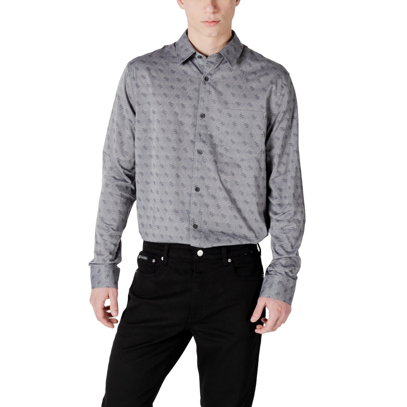 2415424 Guess Camicia Grigia Uomo