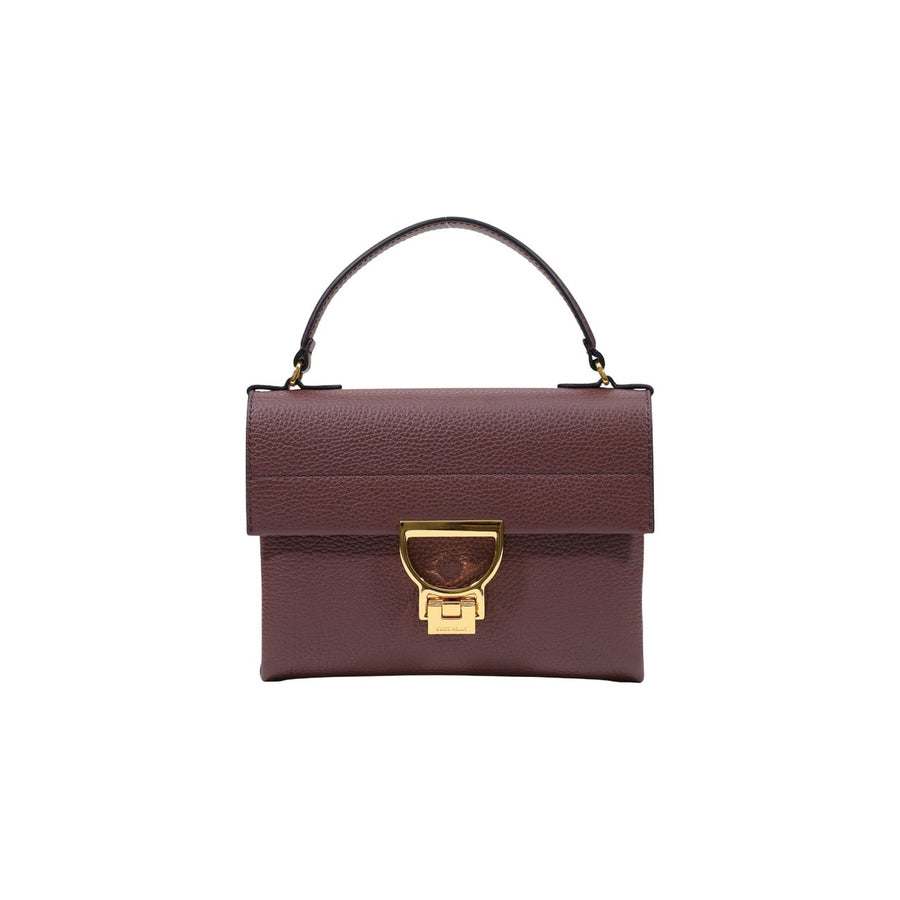 Arlettis Small Grained Leather Bag Maroon
