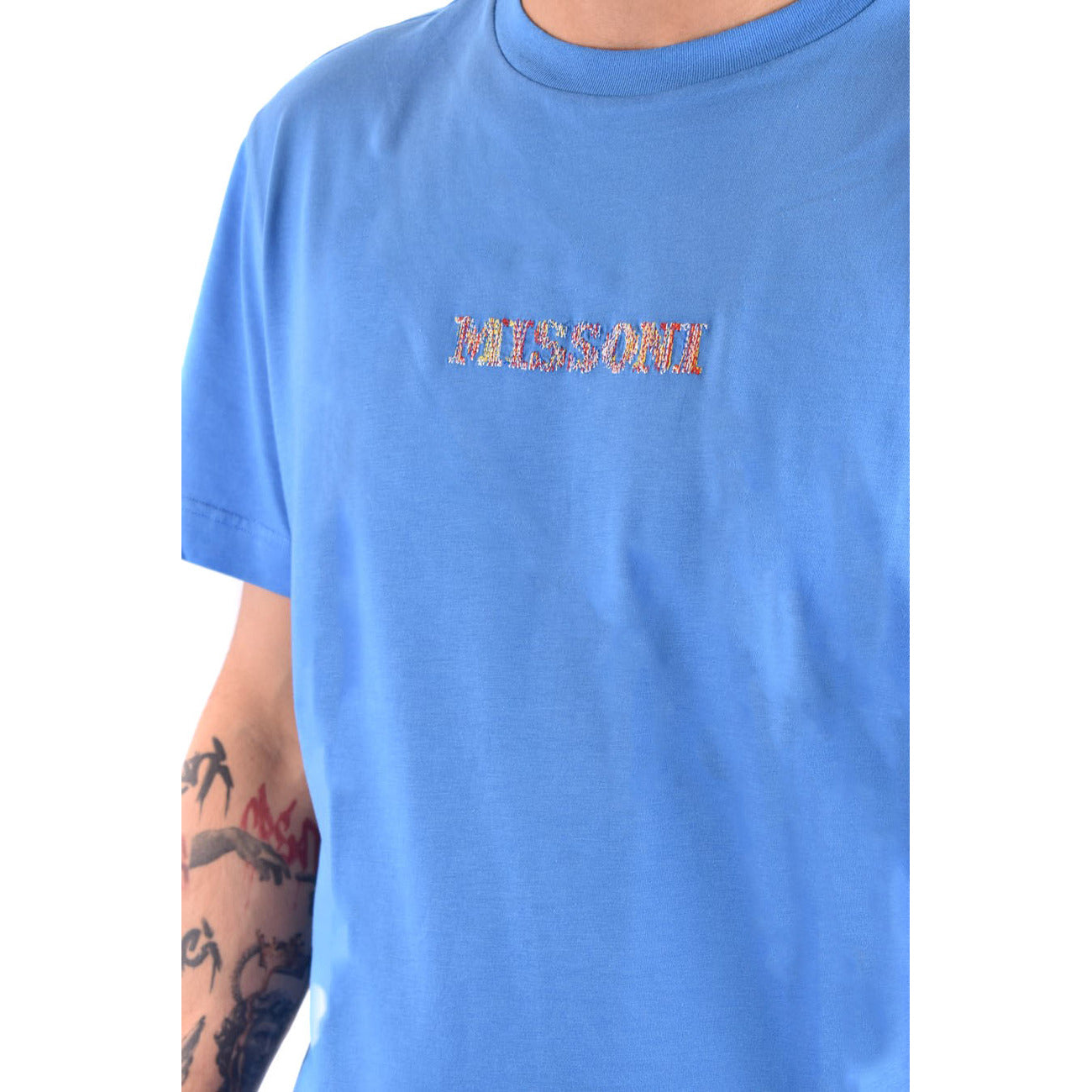 2431010 Missoni T-shirt Turchese Stampa Uomo