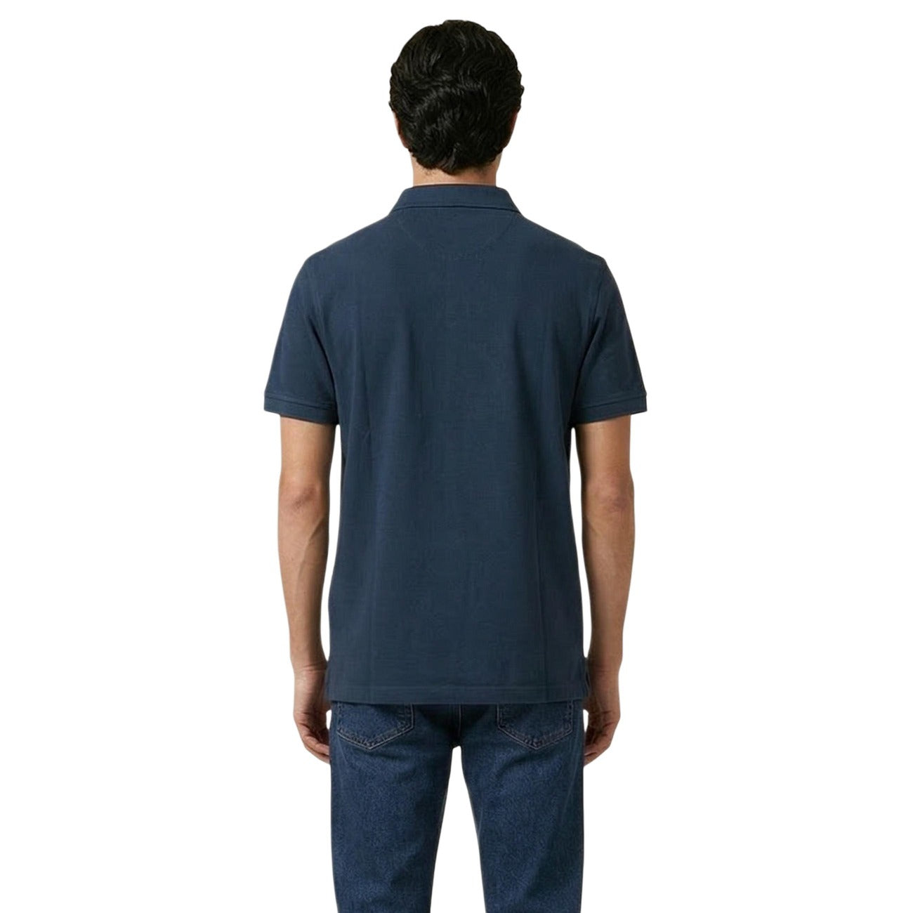 2460298 Calvin Klein Jeans Polo Blu Cotone Colletto Polo Maniche Corte Uomo