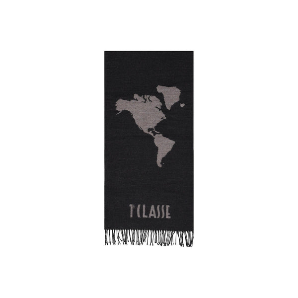 Alviero Martini 1A Classe Sciarpa Jacquard Geo Black and Powder