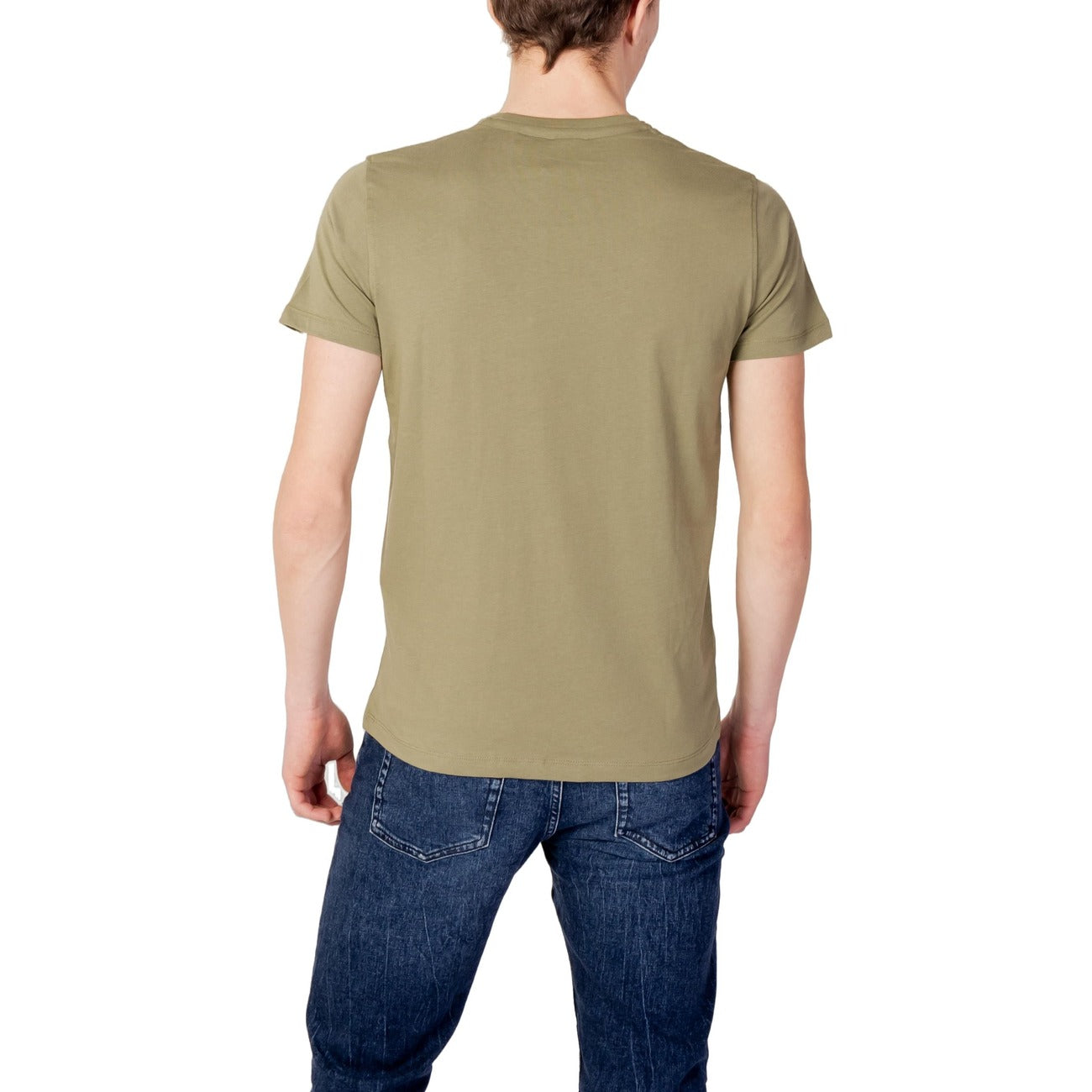 412145 U.S. Polo Assn. T-Shirt Verde Oliva Monocromo Uomo