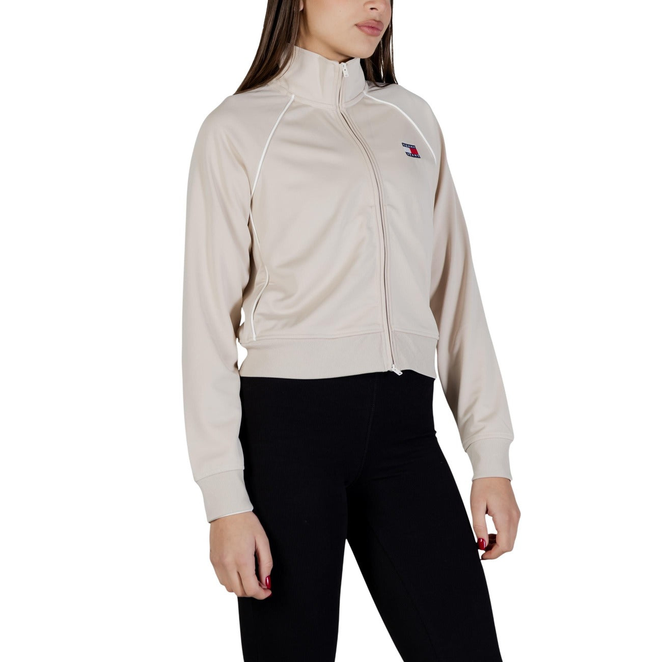 2450573 Tommy Hilfiger Jeans Felpa Donna Beige Poliestere