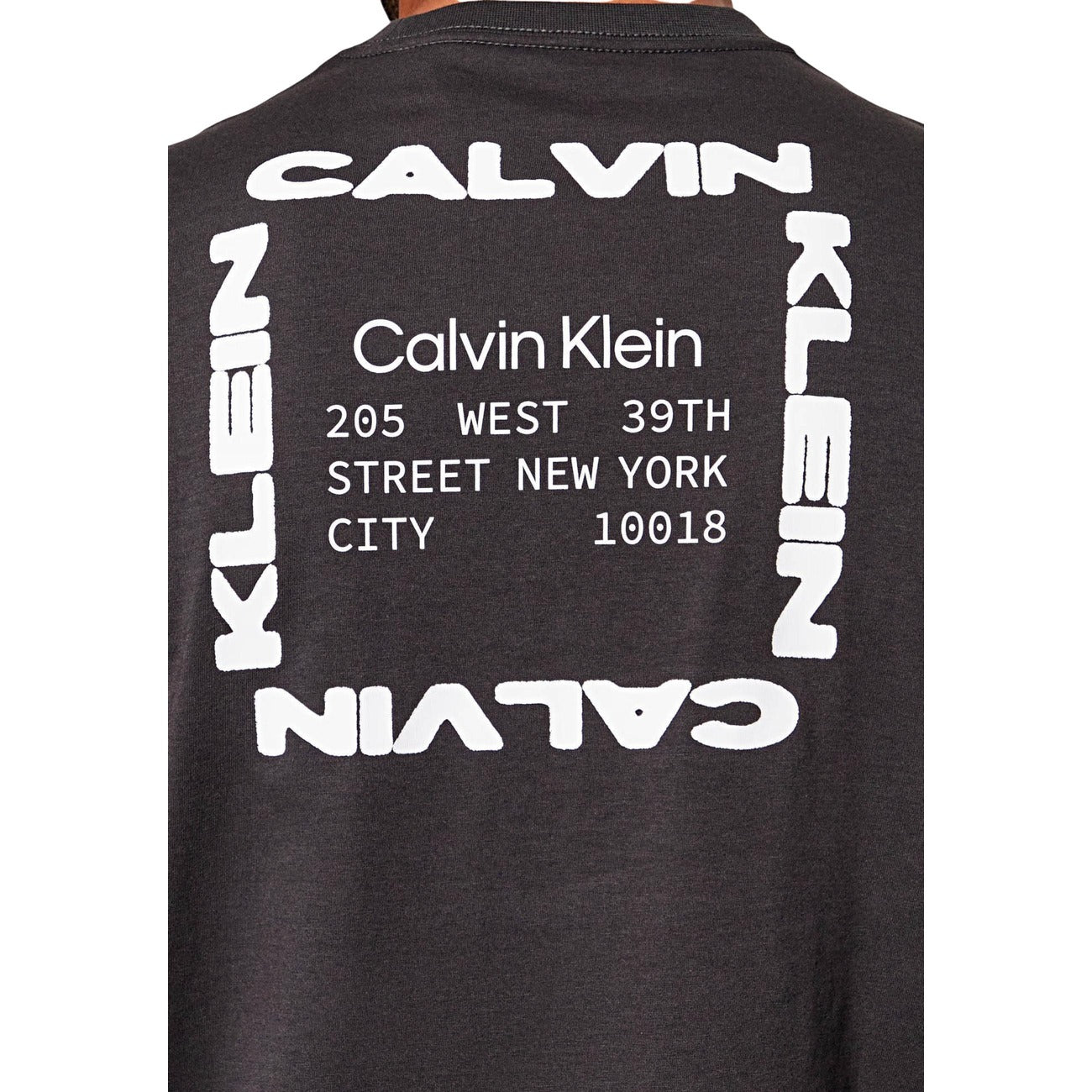 2446485 Calvin Klein Jeans T-Shirt Nera Stampa Maniche Lunghe Uomo