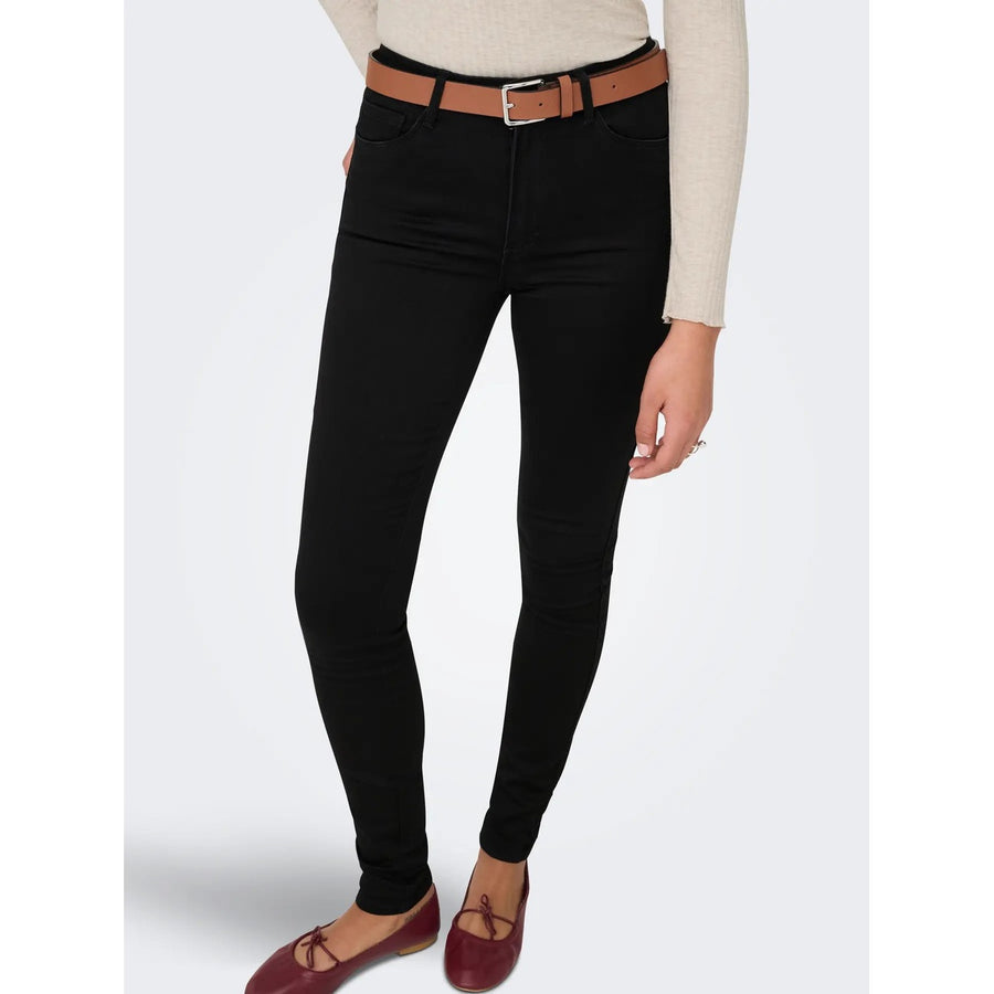 Onlroyal High Waist Skinny Denim Jeans Black Donna