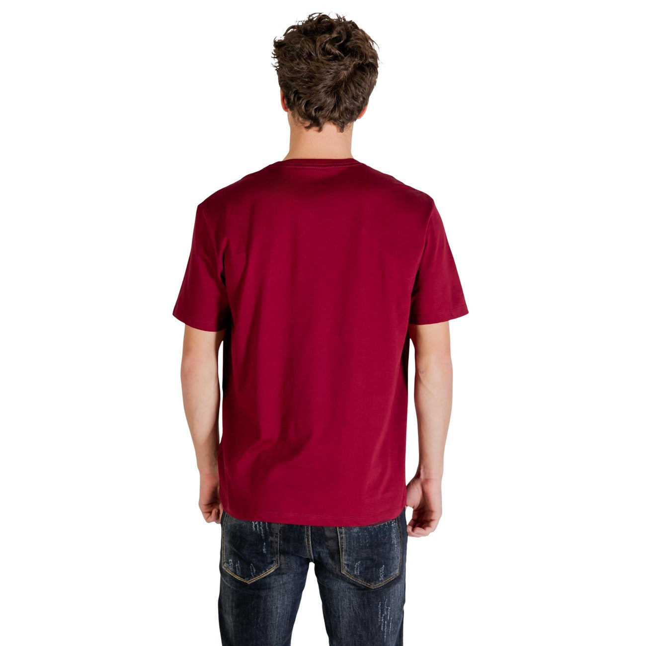 2447029 Calvin Klein Jeans T-Shirt Bordeaux Uomo