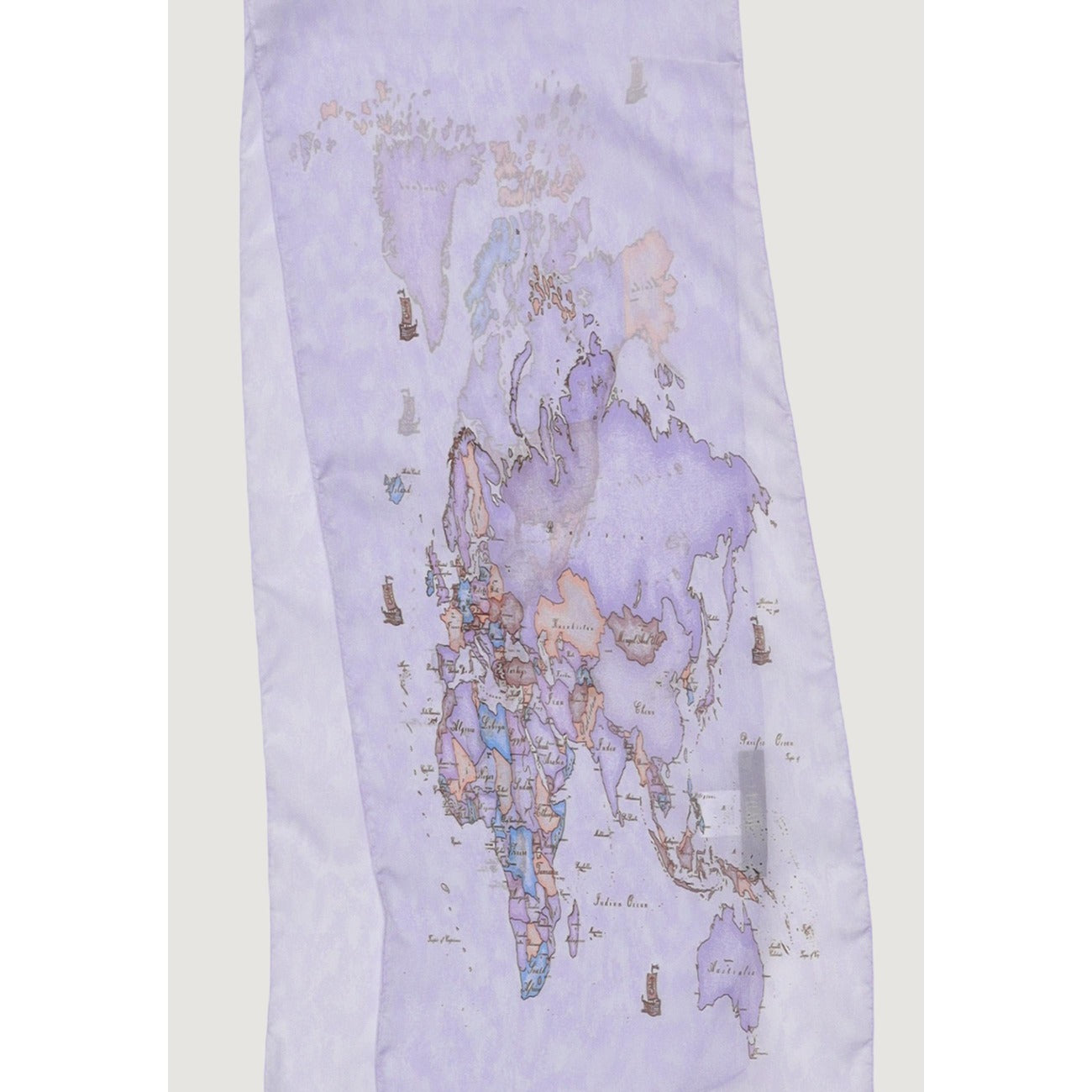 2457538 Alviero Martini Prima Classe Sciarpa Lilla Stampa Donna