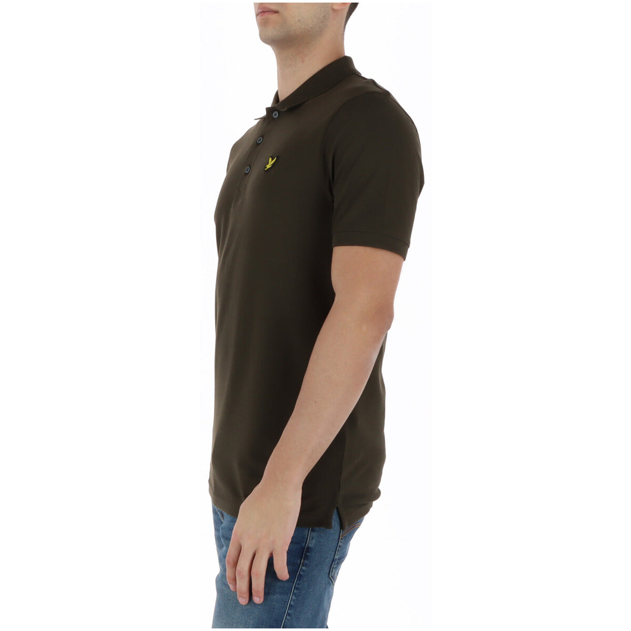 2456850 Lyle & Scott Polo Verde Cotone Elastan Colletto Polo Uomo