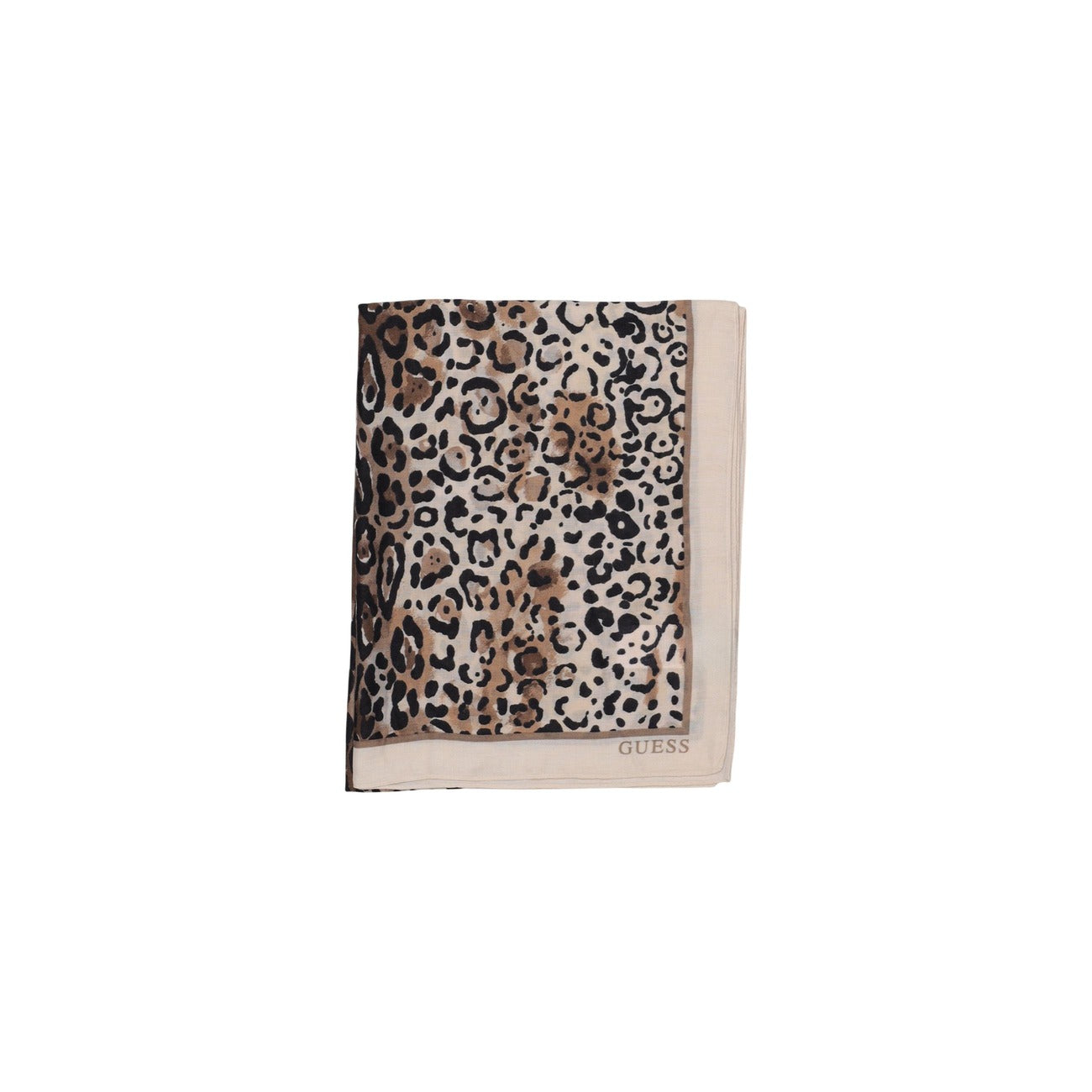 2452229 Guess Sciarpa Beige Leopardata Donna
