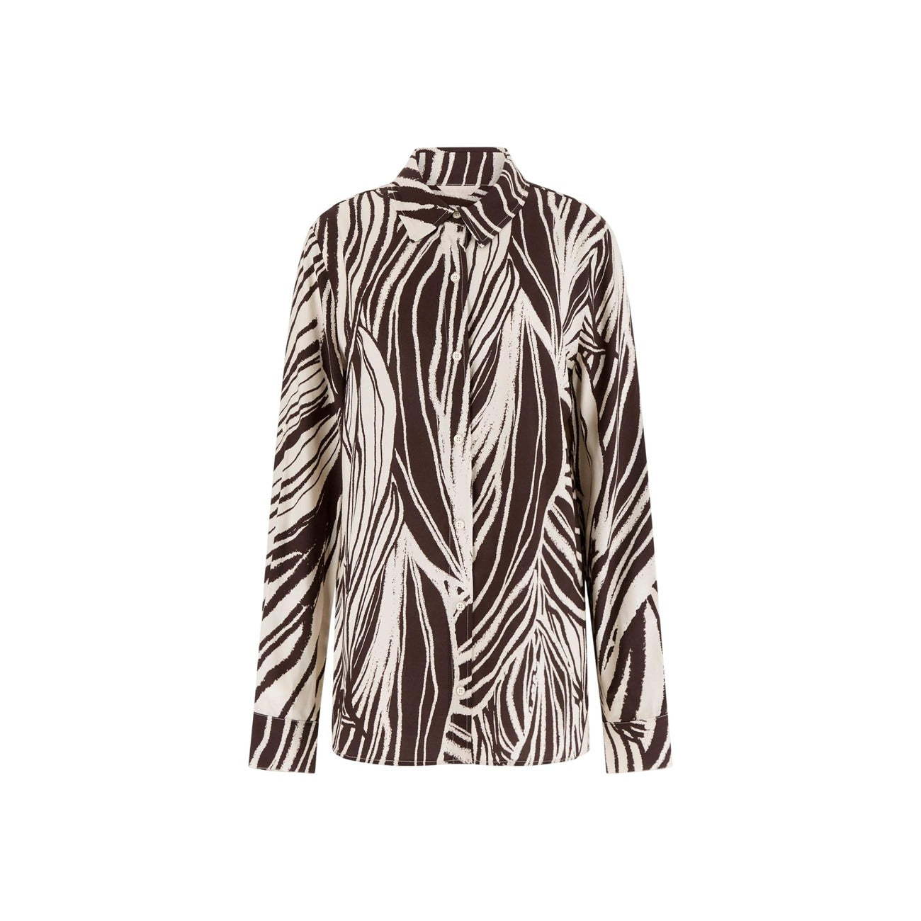 2459722 Guess Camicia Marrone Bottoni Donna