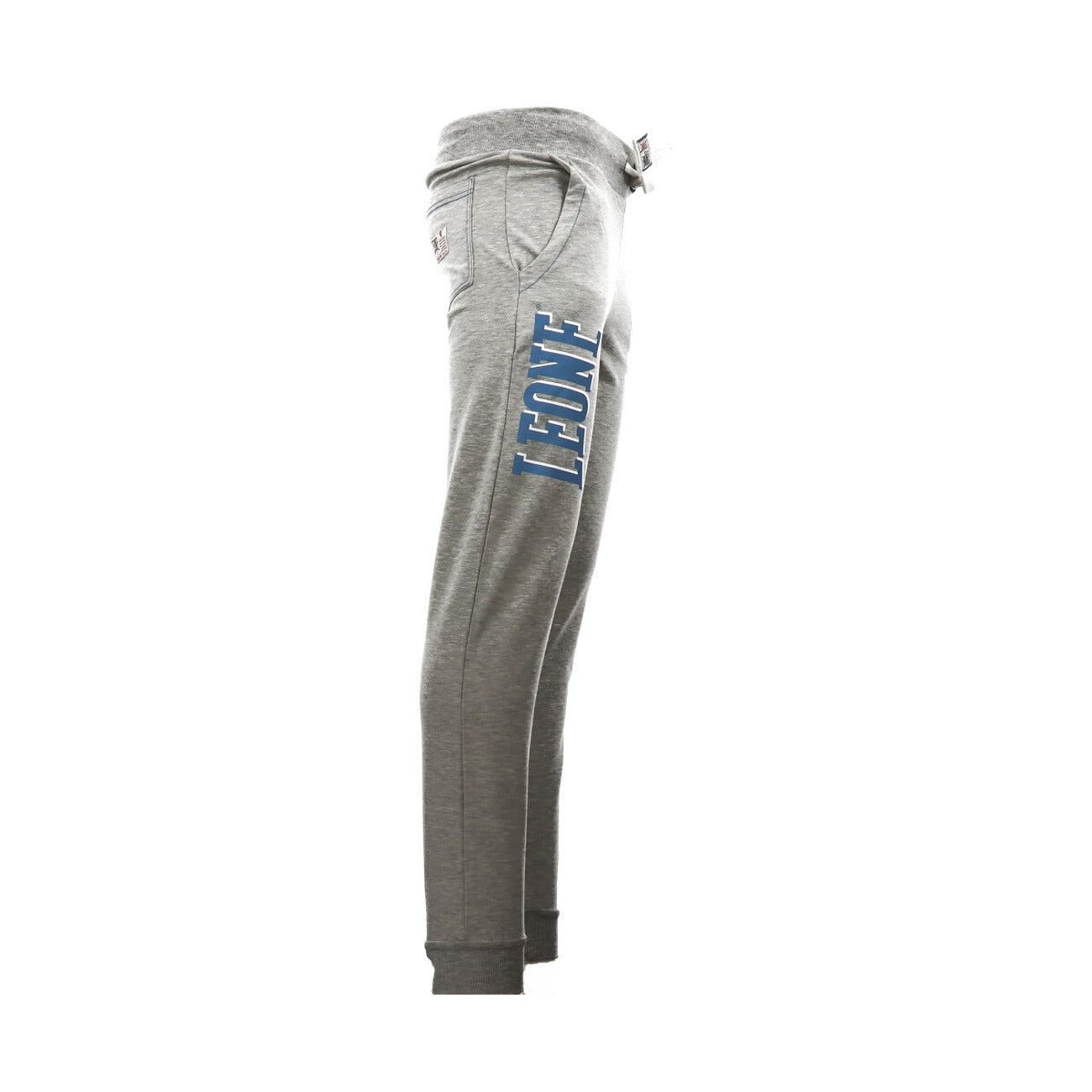 201458 Leone 1947 Pantaloni Grigio Stampa Cotone Uomo