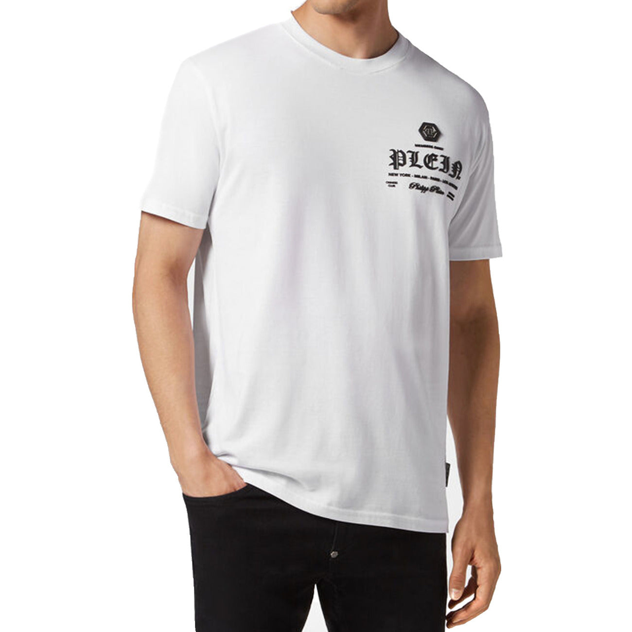2430754 Philipp Plein T-Shirt Bianca Stampa Uomo