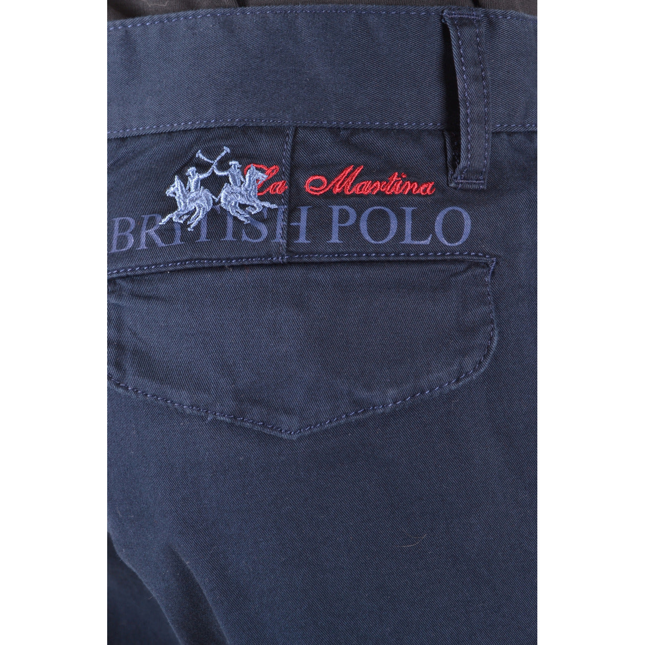 2449164 La Martina Pantaloni Blu Cotone Uomo