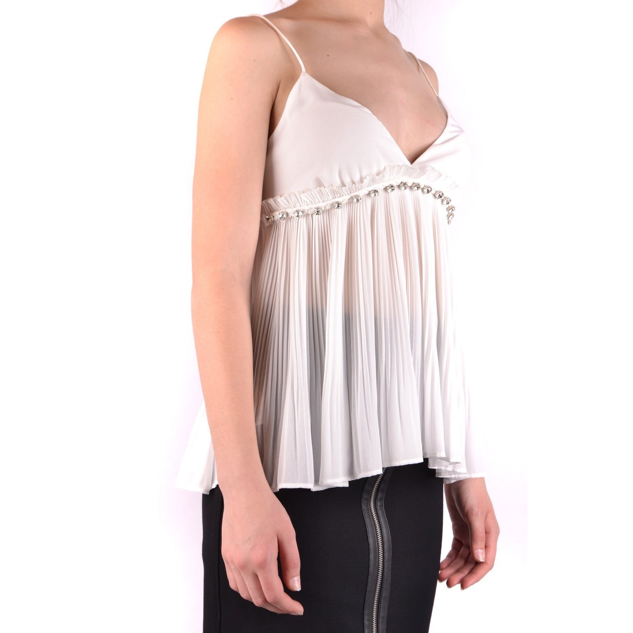 2423063 Pinko Top Bianco Donna Poliestere 100% Spalline