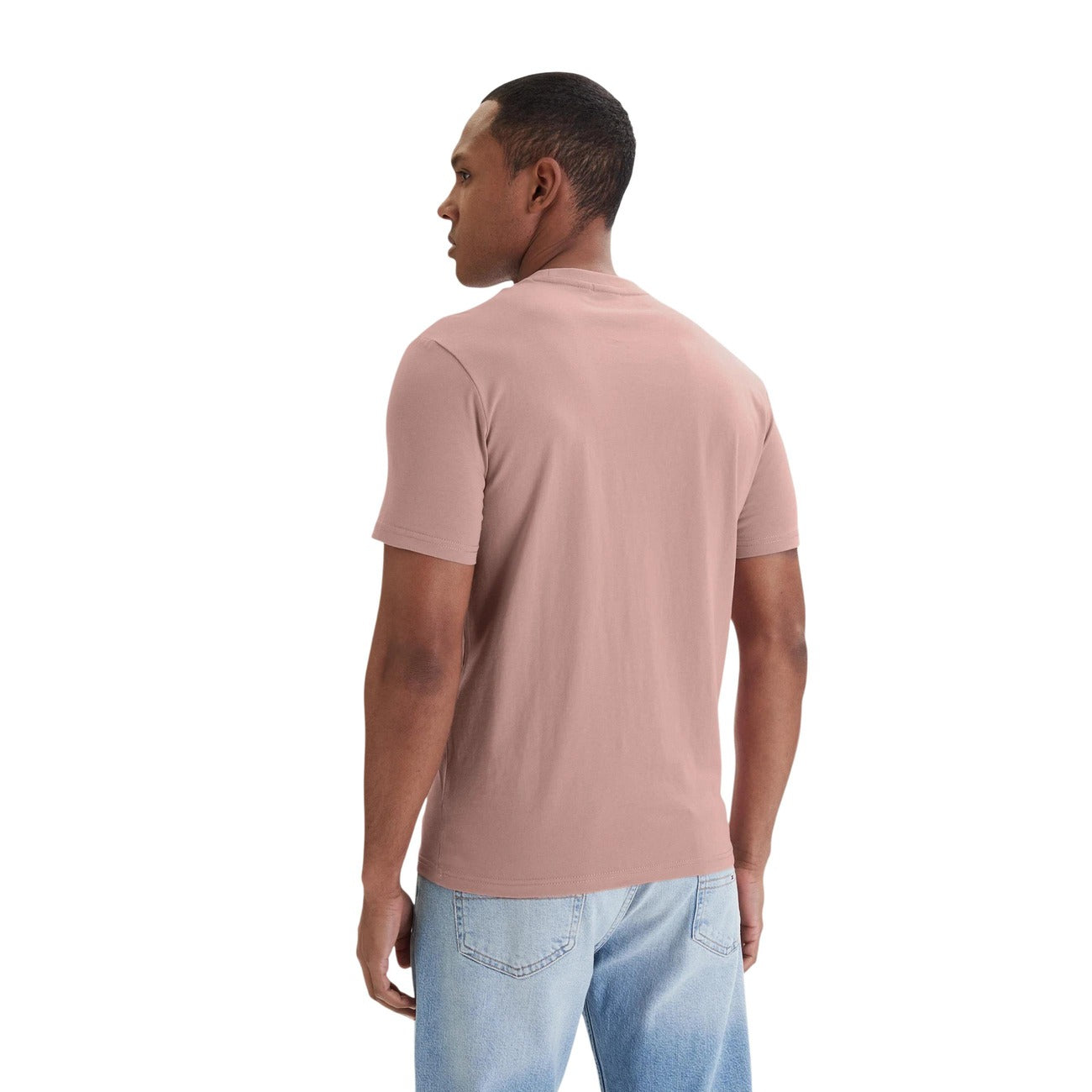 2458640 Napapijri T-Shirt Rosa Cotone Scollo Tondo Uomo