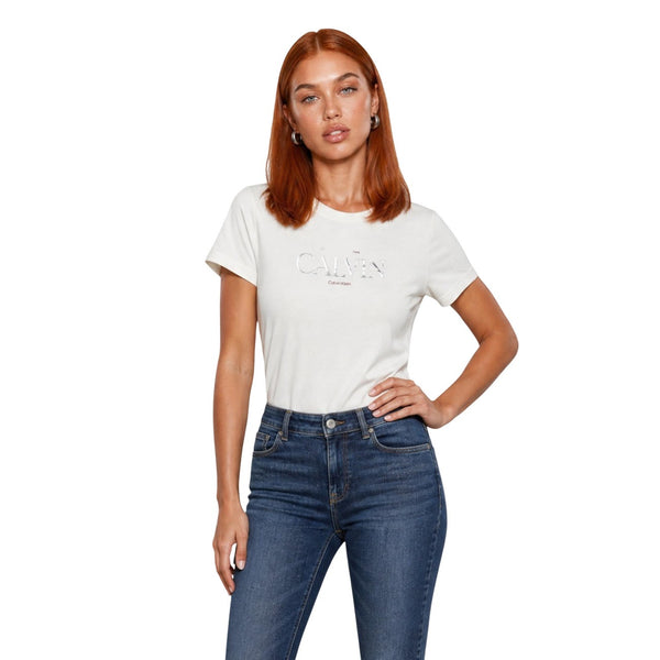 Institutional Metallic Logo Slim Tee LV047G806G T-Shirt Donna