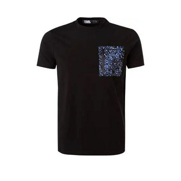T-Shirt Nera Colorata Uomo
