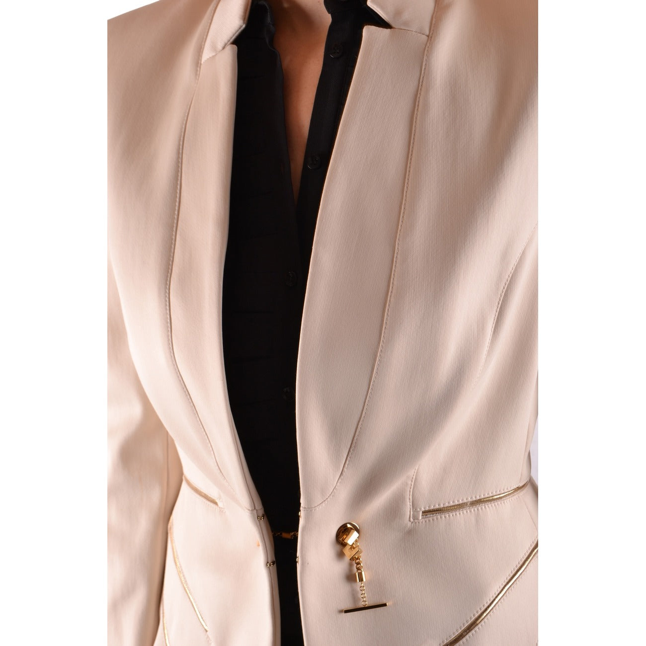 486614 Elisabetta Franchi Giacca Bianco Donna Primavera/Estate
