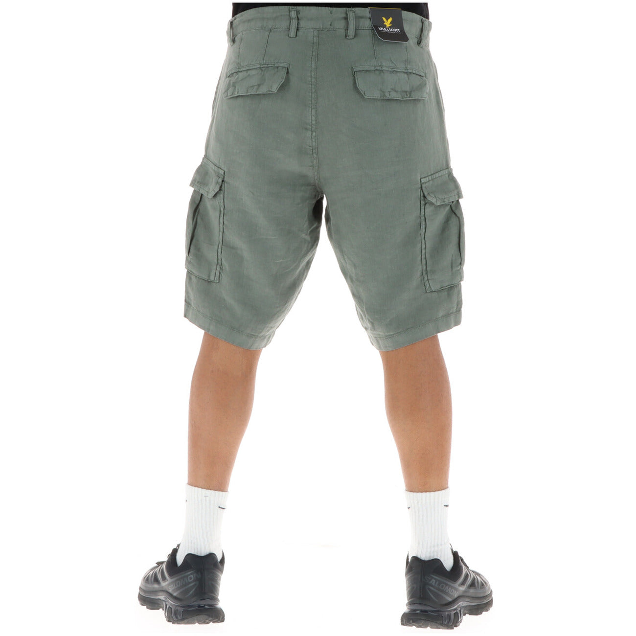 2440693 Lyle & Scott Short Verde Lino Uomo