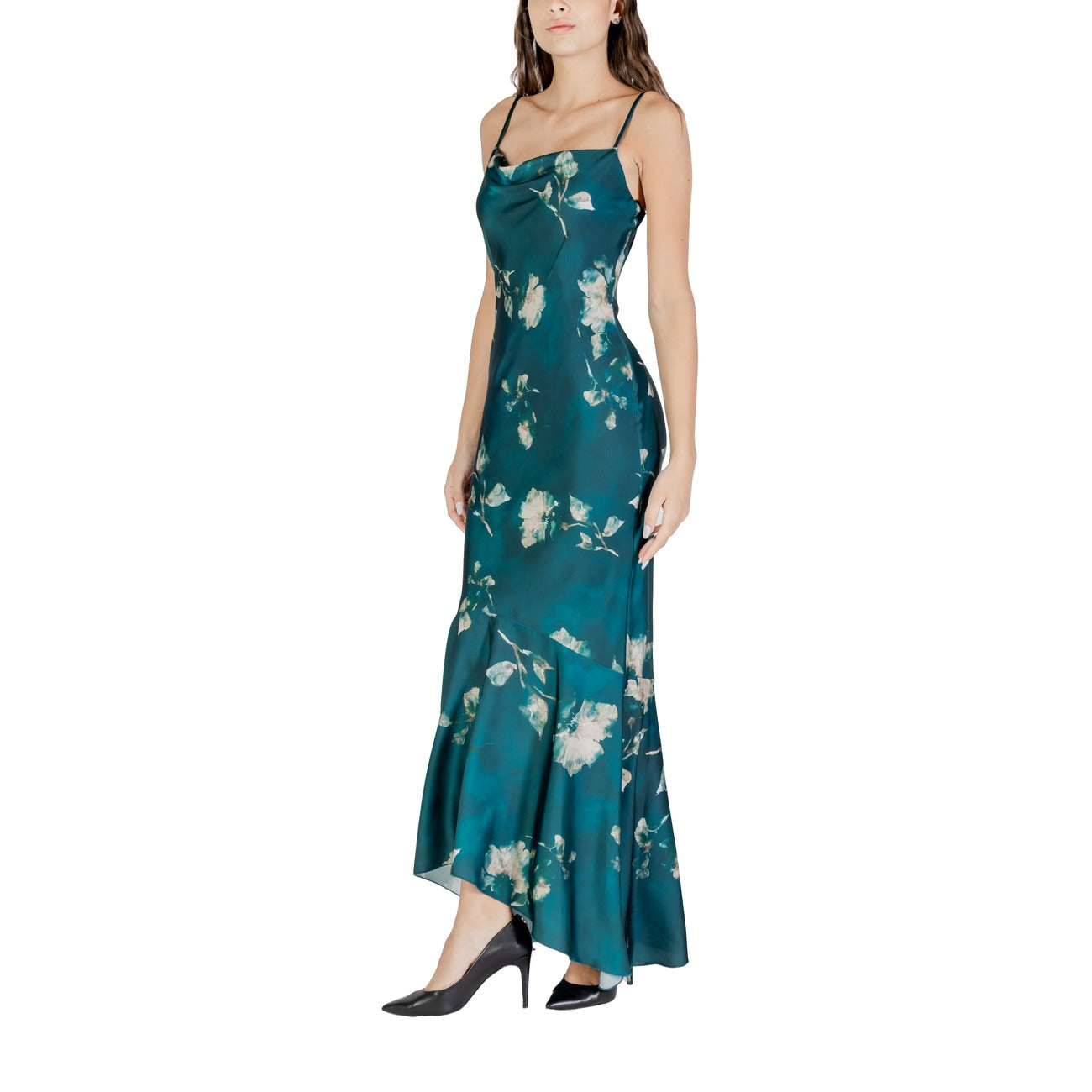 2427497 Rinascimento Abito Verde Corto Donna Fantasia Floreale