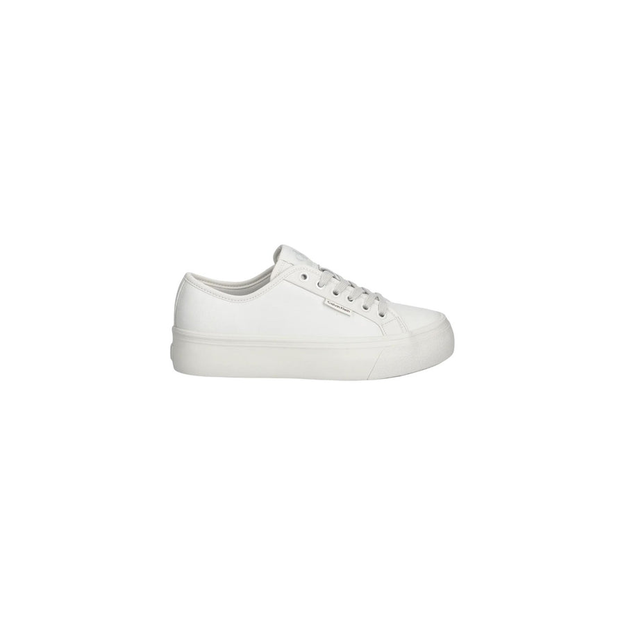 Vulc Flatform Lace Up Leather White Sneakers Donna