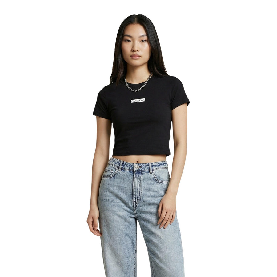 T-Shirt Donna Nera Cotone