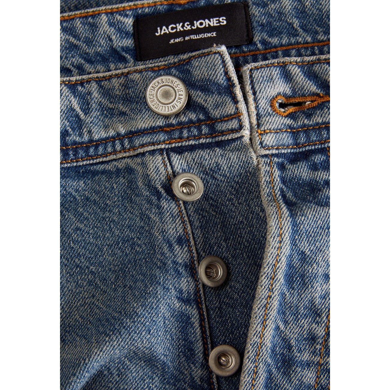 2428314 Jack & Jones Jeans Azzurro Strappato Consumato Uomo