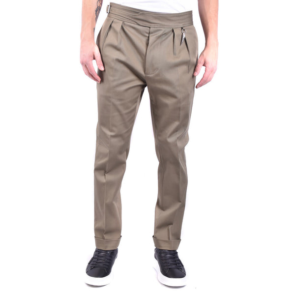 Pantaloni Cammello Cotone Elastan Uomo