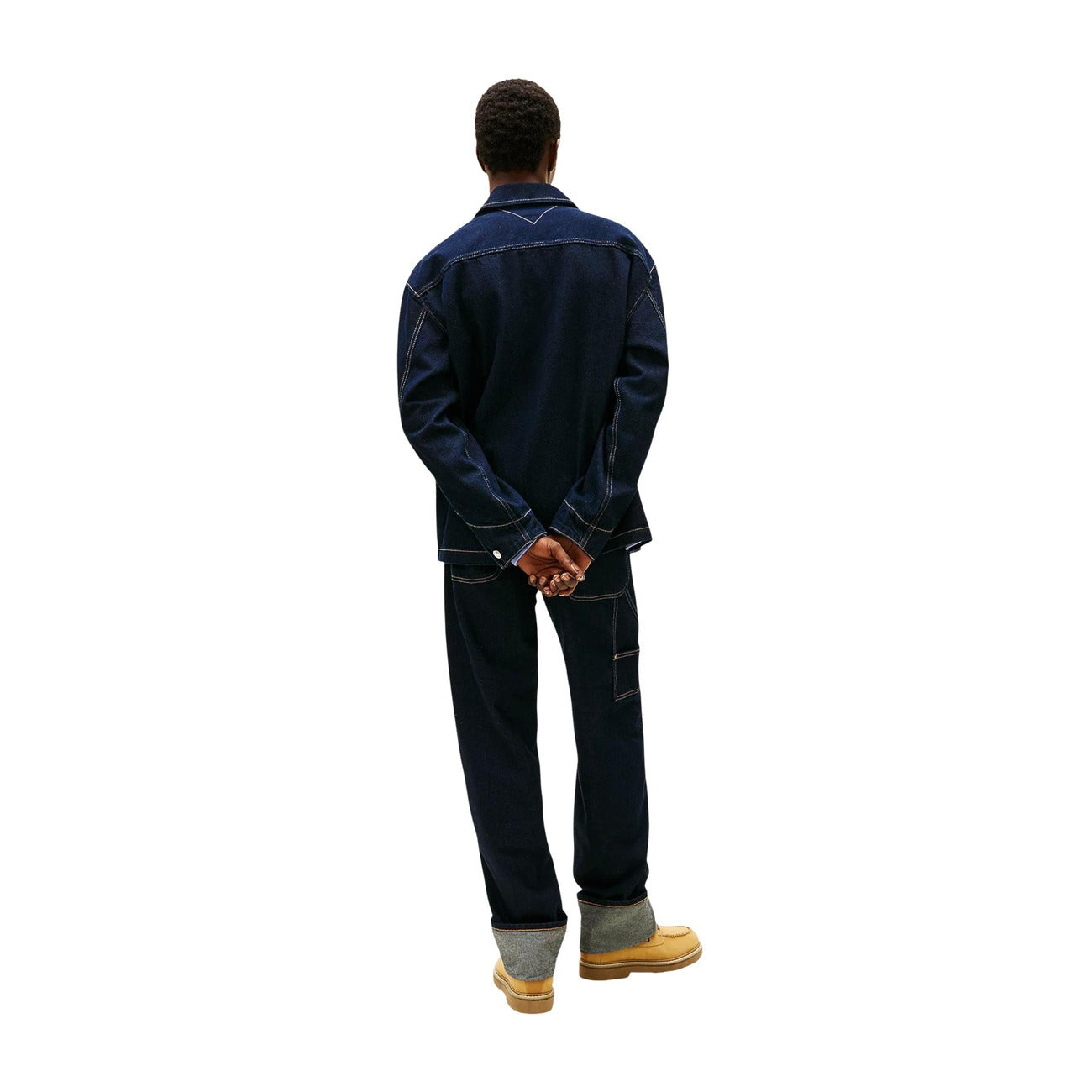 2447991 Tommy Hilfiger Jeans Giubbotto Blu Cotone Organico Uomo