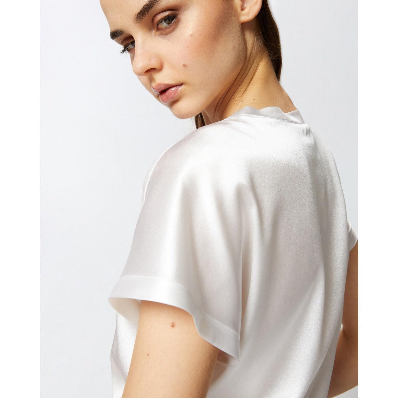2442652 Pinko Blouse Bianca Seta Donna