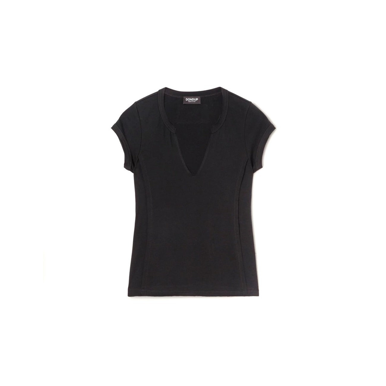 488960 Dondup T-Shirt Nera Scollo V Donna