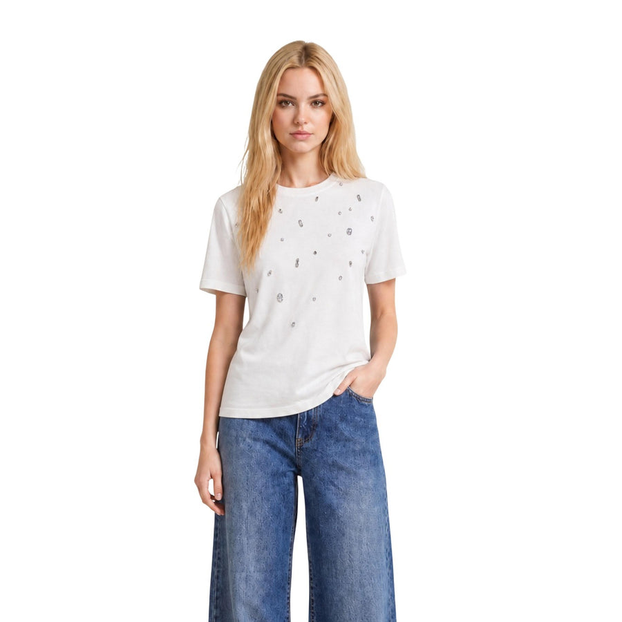 Onlsanja O-Neck Bling Top