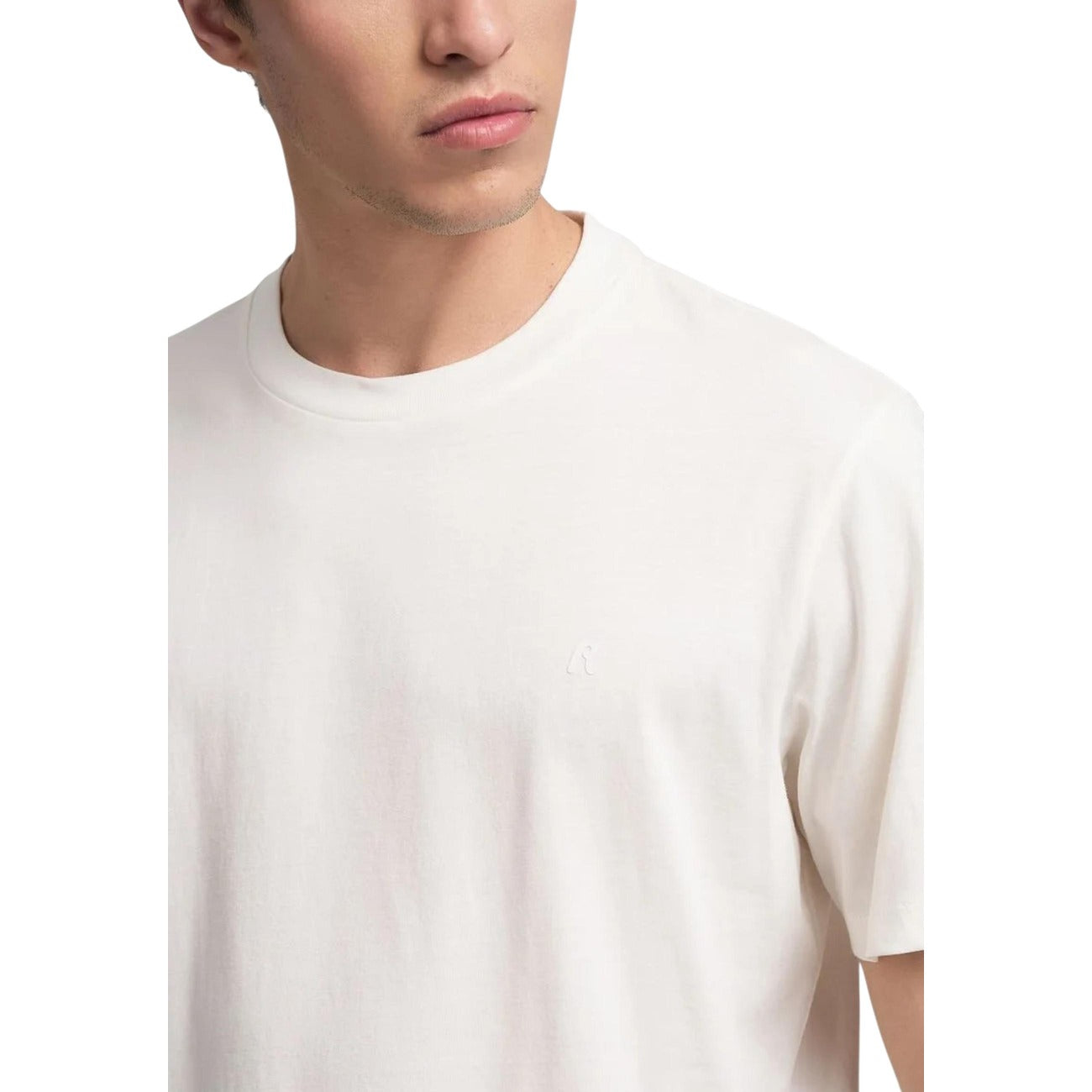 2451693 Replay T-Shirt Bianca 100% Cotone Uomo