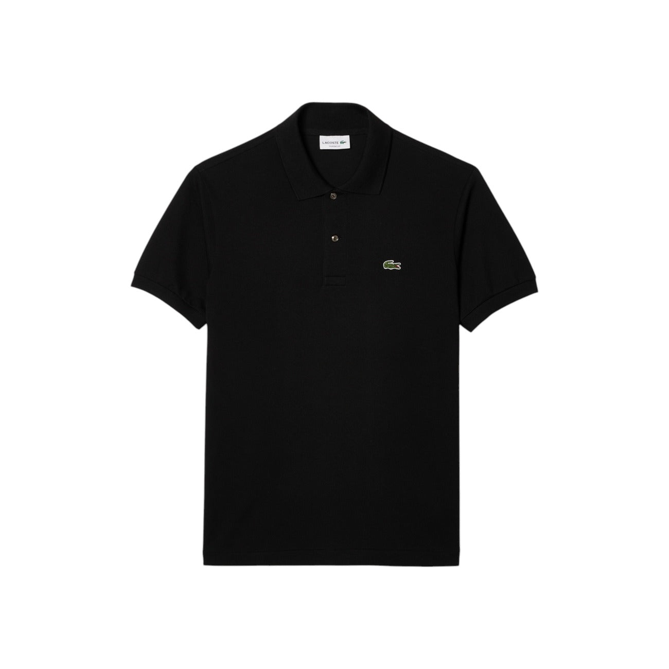 2412686 Lacoste Polo Nera Cotone Colletto Polo Maniche Corte Uomo