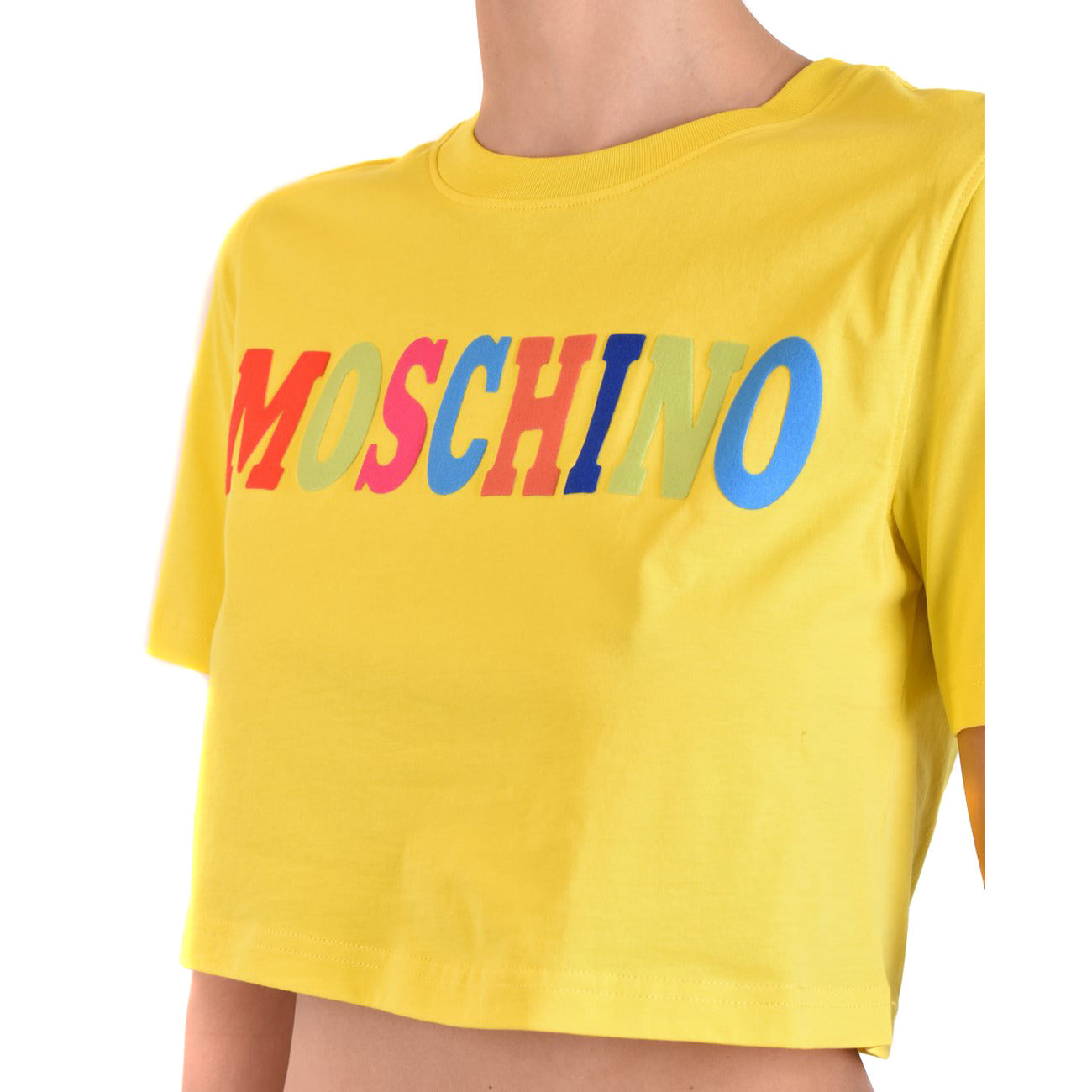 487271 Moschino T-Shirt Gialla Stampa Donna